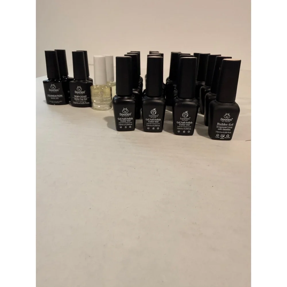 Beetles Gel Polish Set 20 Colors Foundation Matte Top Coat bundle